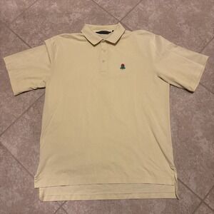 Ralph Lauren Golf Light Yellow Burning Tree Golf Course Club Logo Shirt , Size L